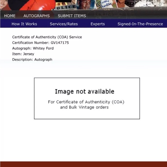 WHITEY FORD YANKEES HOF  SIGNED AUTO JERSEY MAJESTIC AUTHENTIC BY GLOBAL - Picture 11 of 12